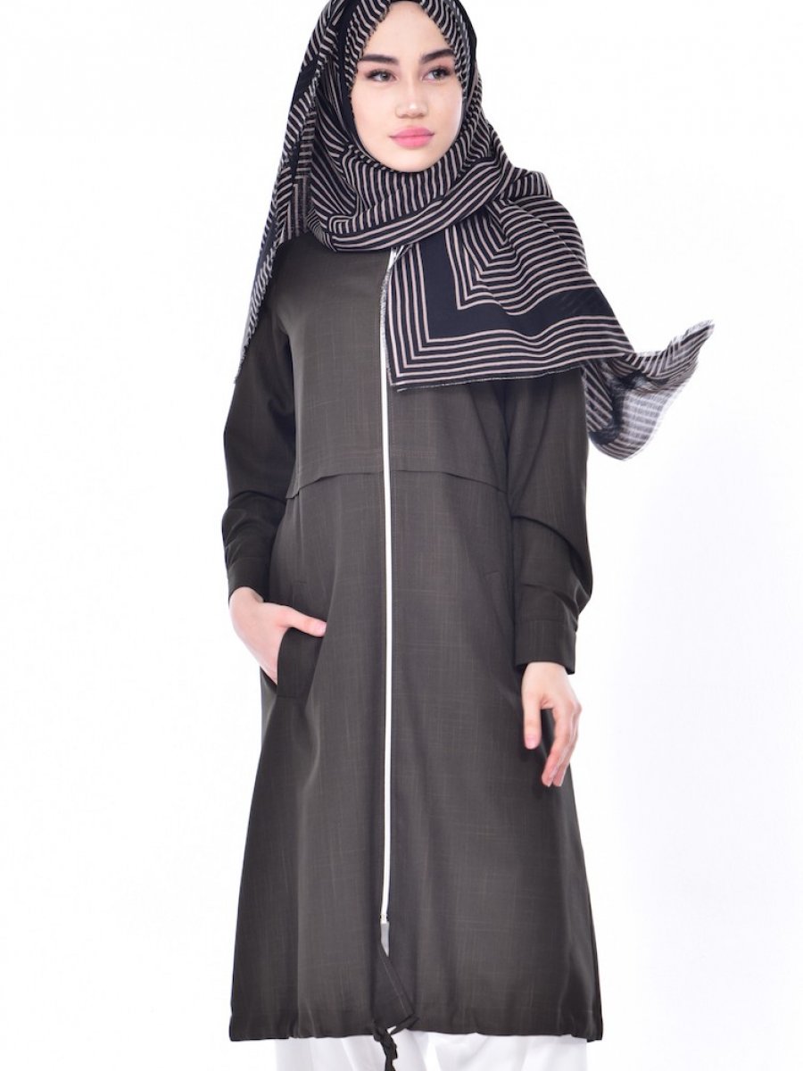 Yazlik Pardesu Kap Srm Moda 14047 04 Acik Mor Fashion Hijab Fashion Muslimah